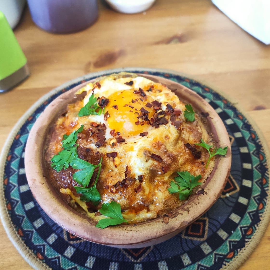 Egg and mushrooms bake