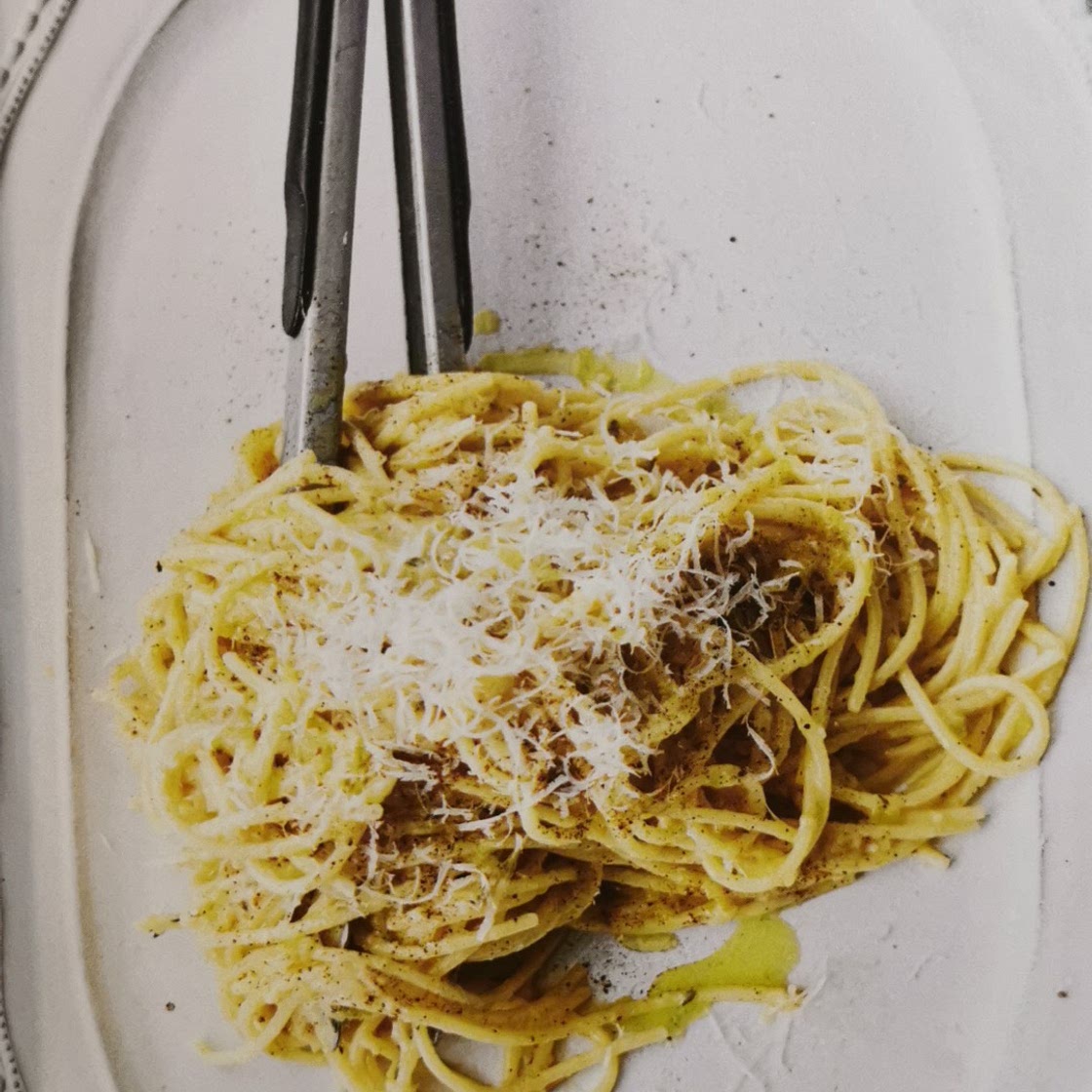 Sweet leek carbonara