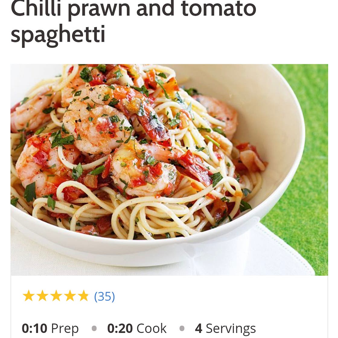 Garlic & Chilli Prawn Spaghetti