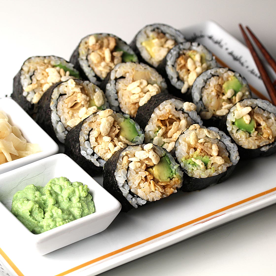 Spicy Jackfruit Sushi [V + GF]