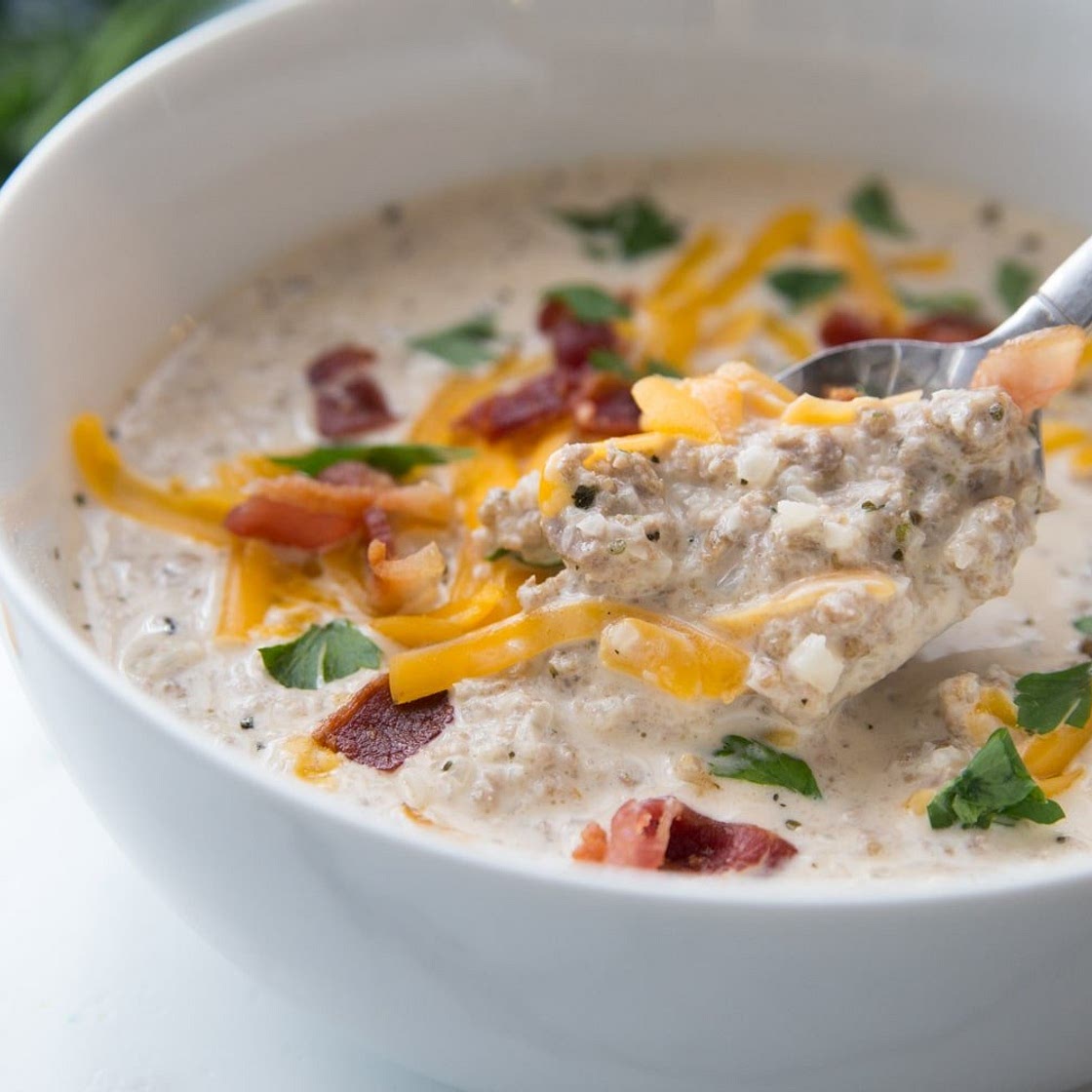 Keto Cheeseburger Soup