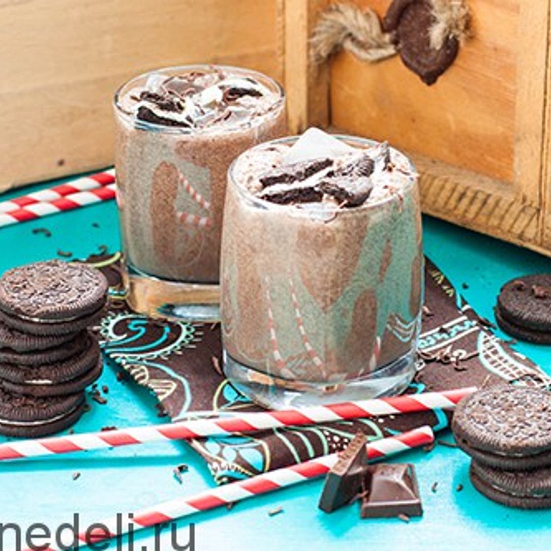 Густой молочный коктейль с мороженым