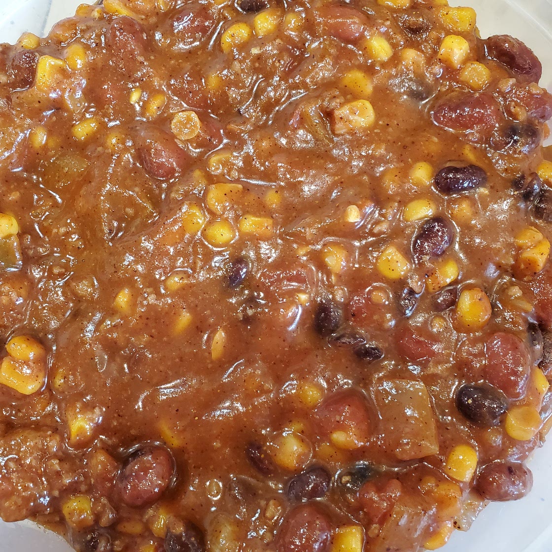 Veg chili with impossible meat