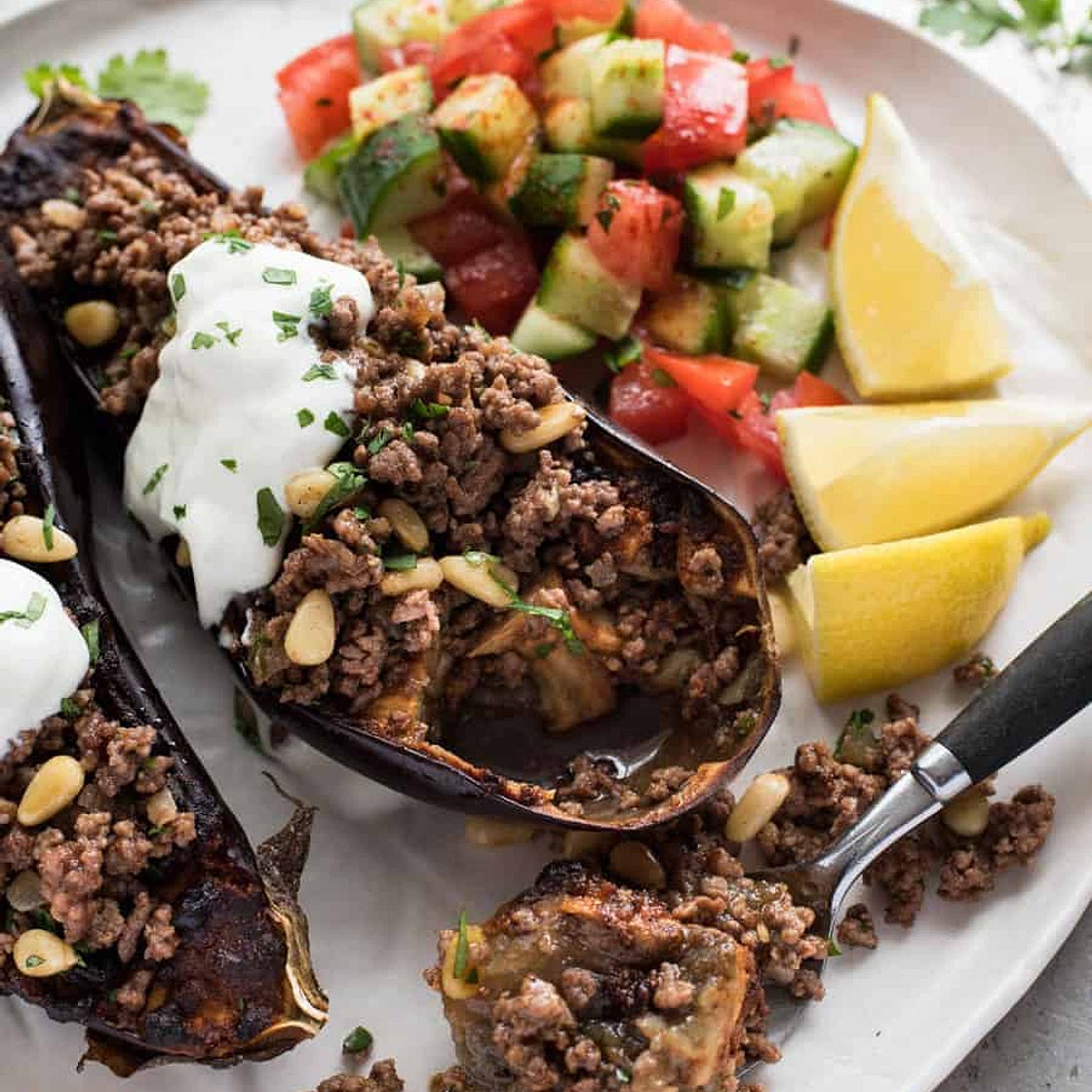 Moroccan Baked Eggplant with Beef