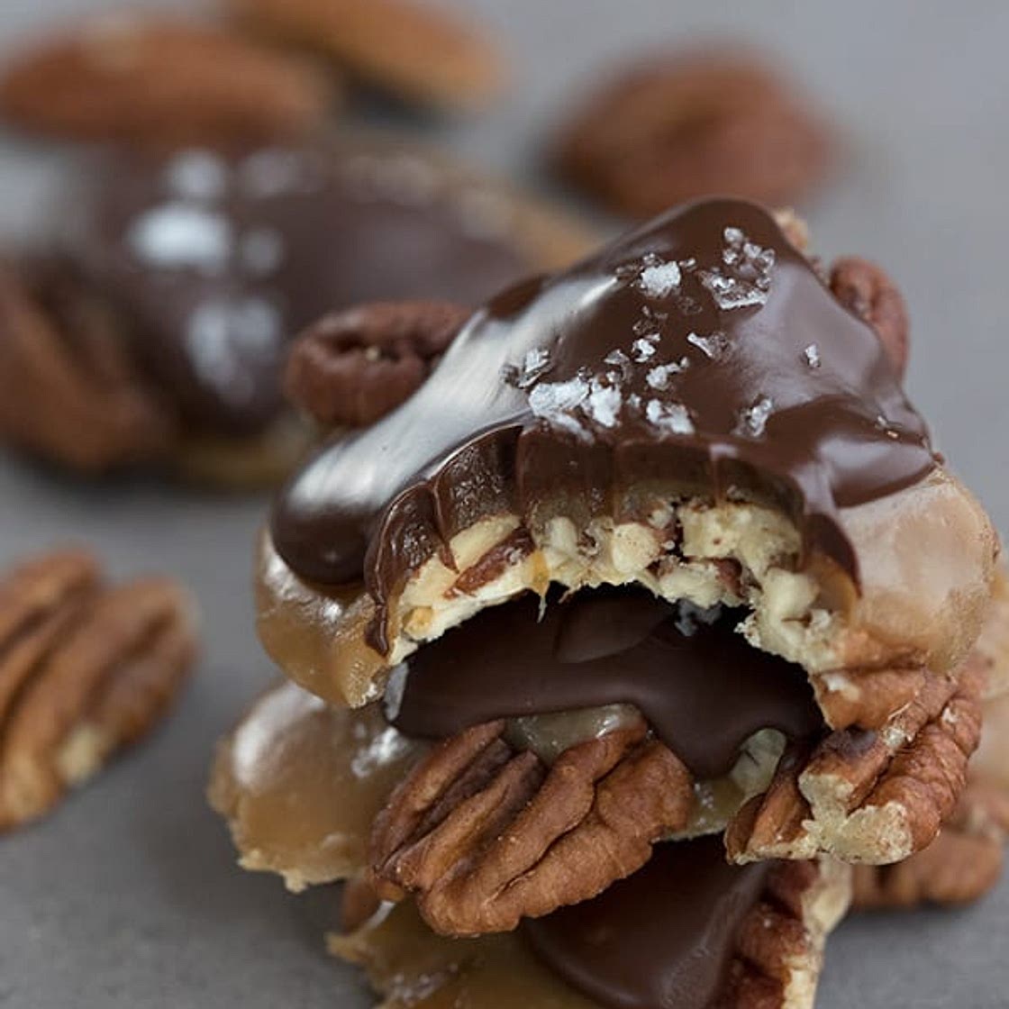 Sugar Free Pecan Turtle Candies