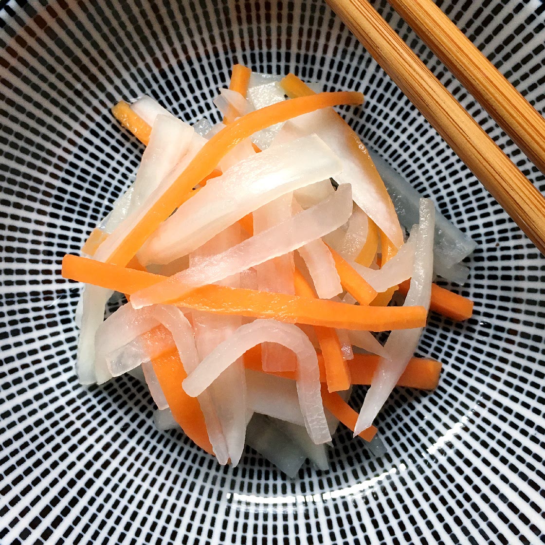 Simple Pickled Daikon & Carrots