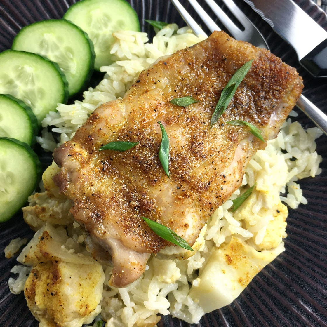 Curry Chicken Rice Bake