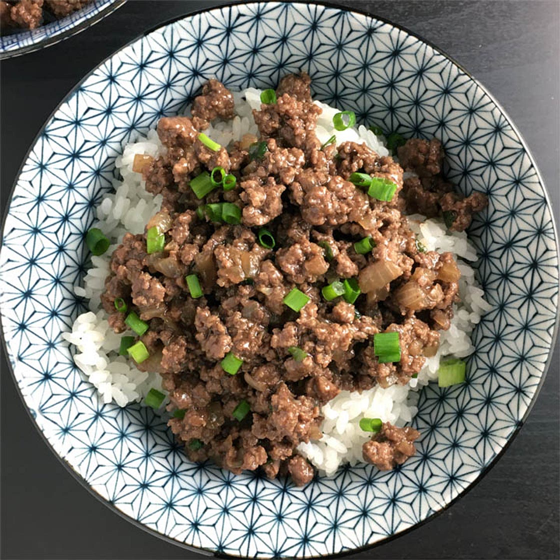 Asian Ground Beef Rice Bowls