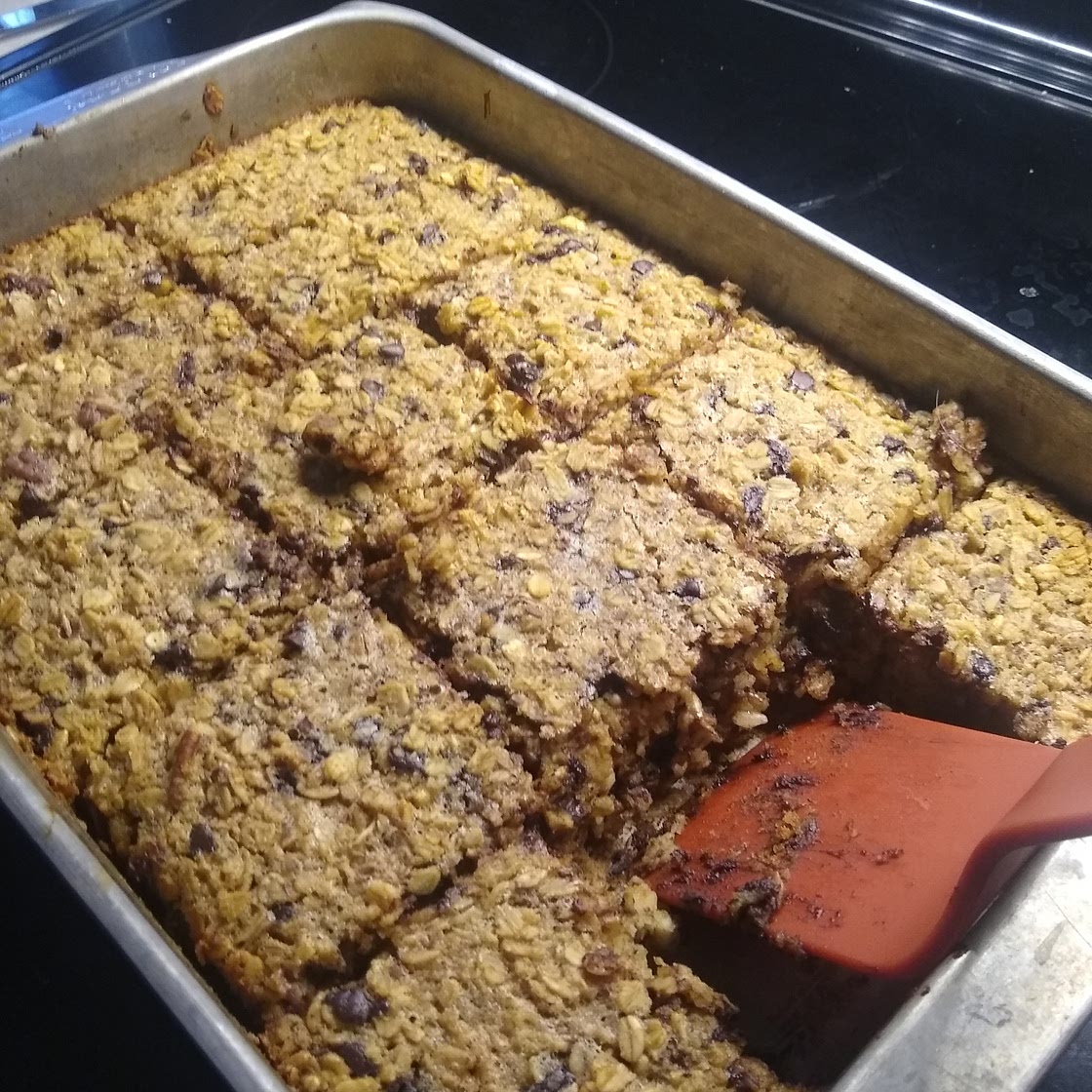 peanut butter banana, pecan and chocolate chip Baked Oatmeal Casserole Breakfast Recipe