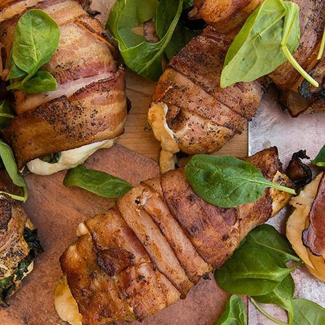 Bacon-Wrapped Stuffed Chicken Breast