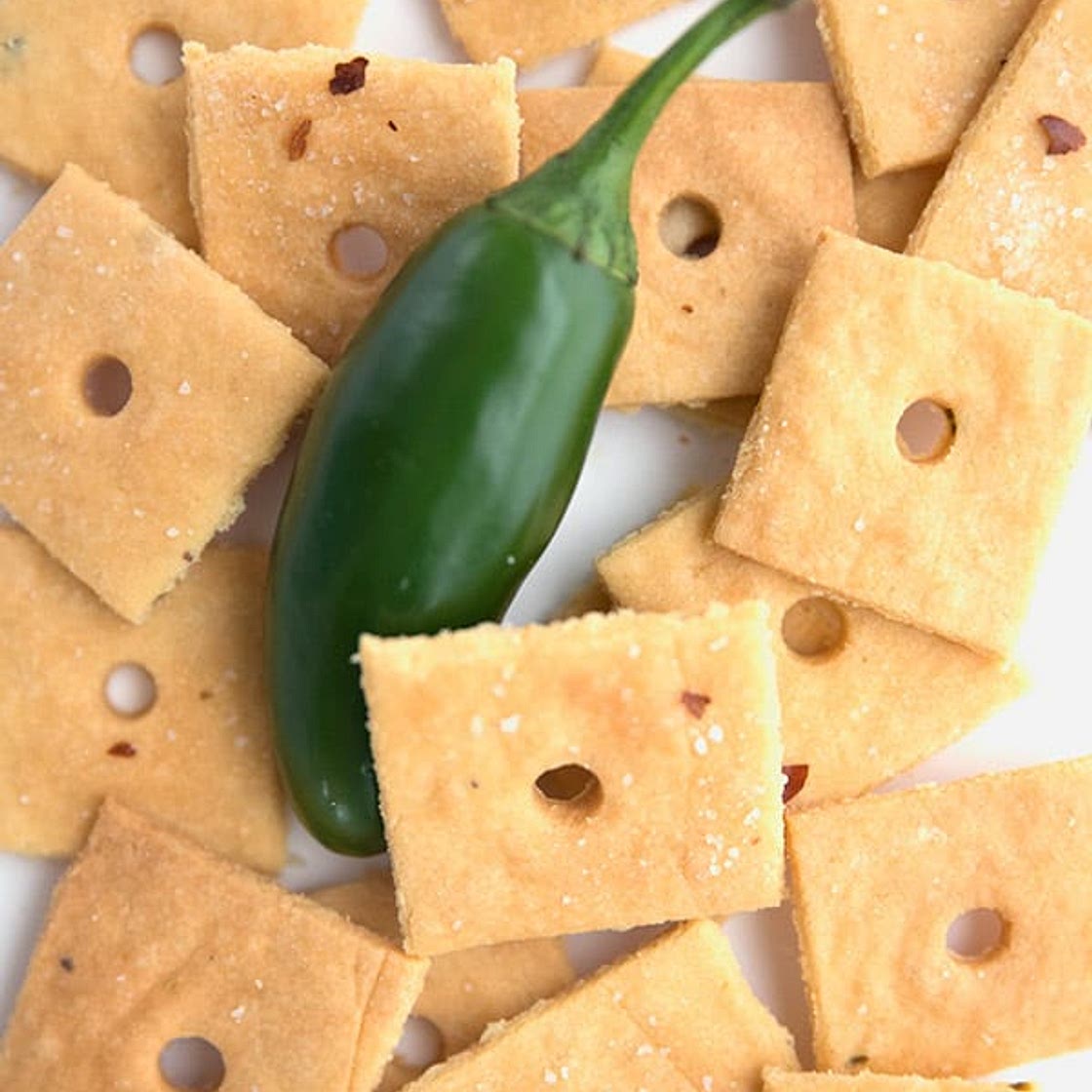 Keto Cheese Crackers with Pepper Jack