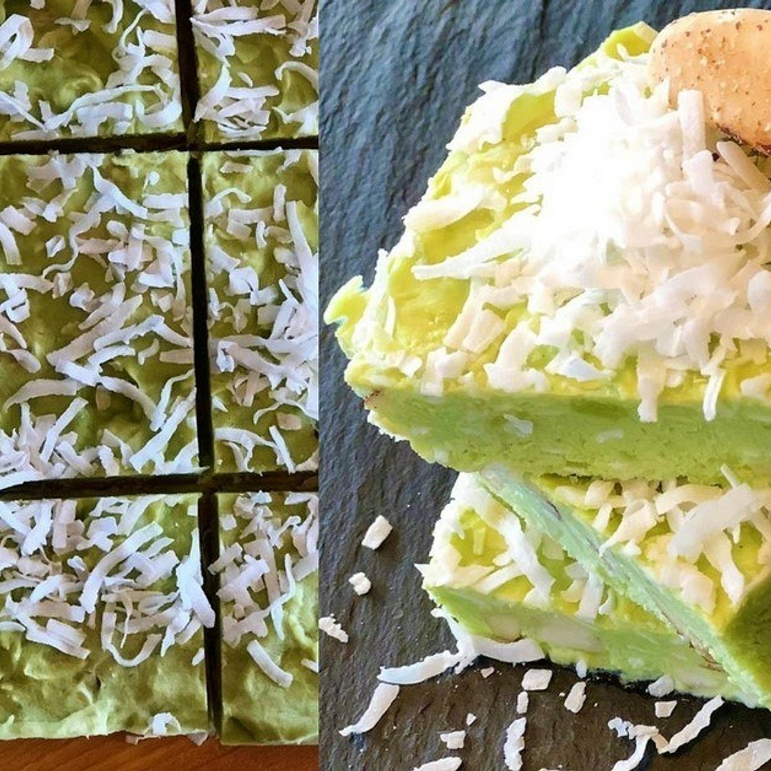 Avocado Ice Cream Bars with Coconut and Brazil Nuts