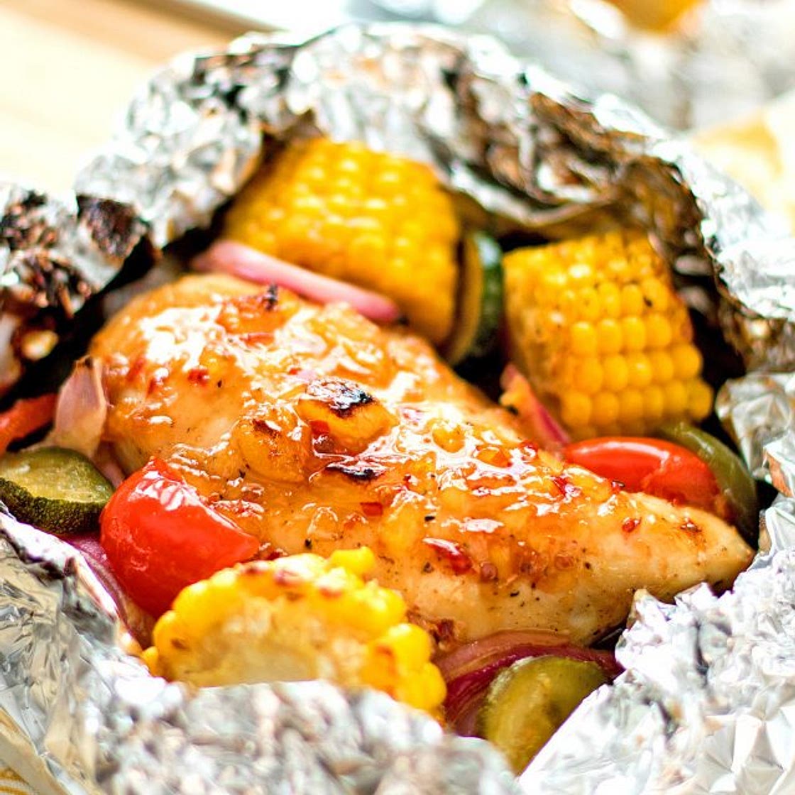 Sweet Chili Chicken & Vegetable Foil Packs