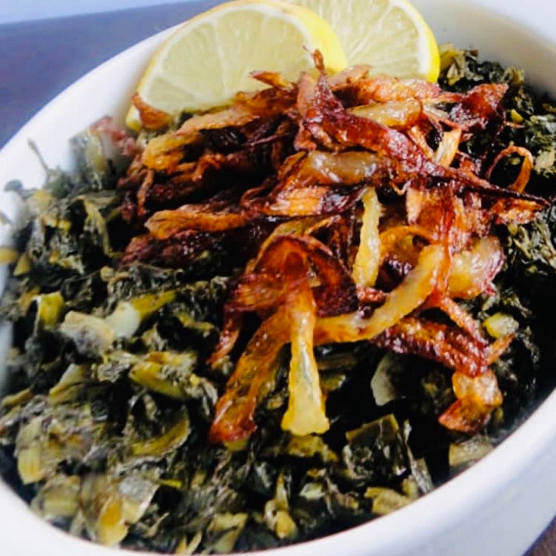 Hindbeh Bi Zeit (Dandelions in olive oil) هندبة بزيت