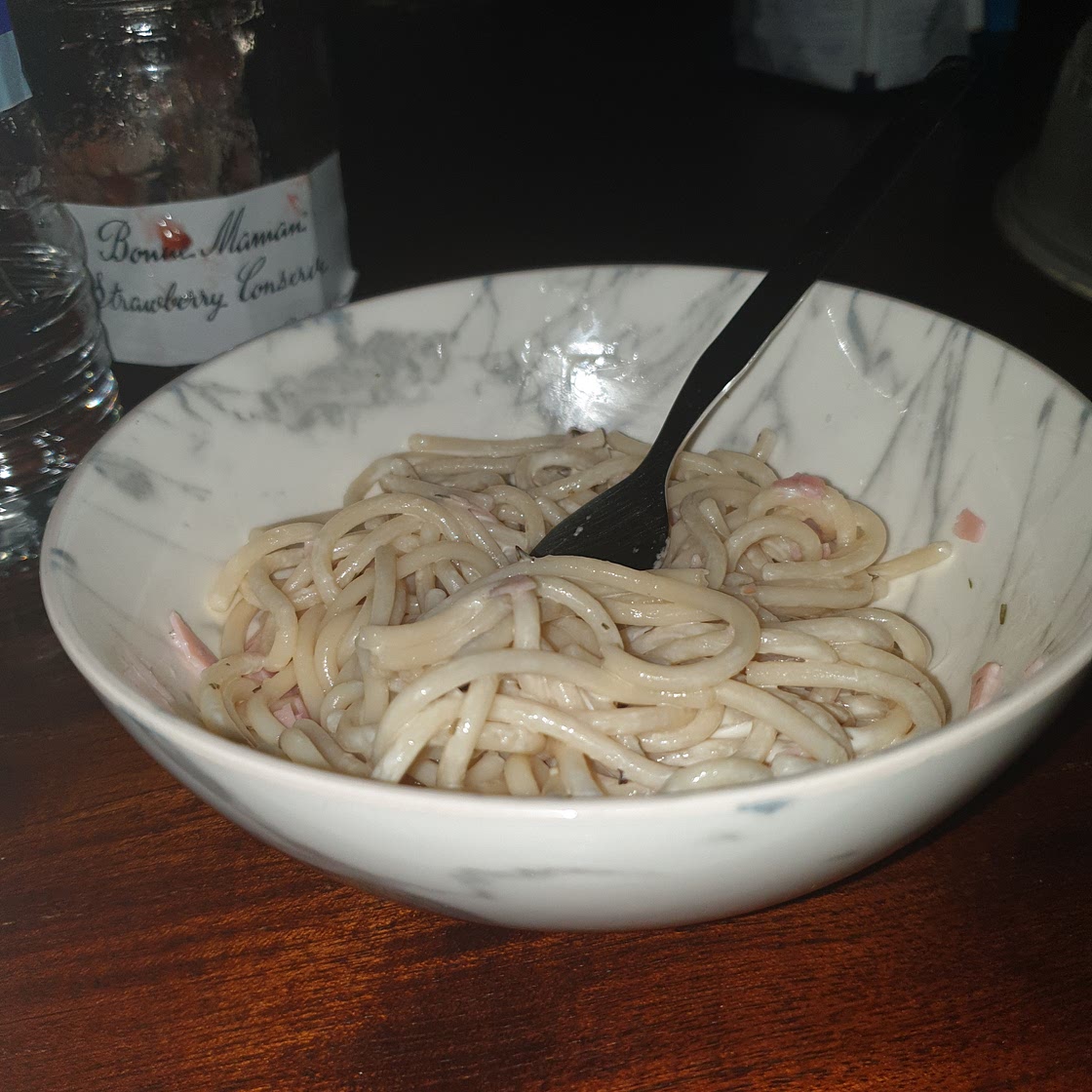 Delicious Spaghetti With Sausage And Ham
