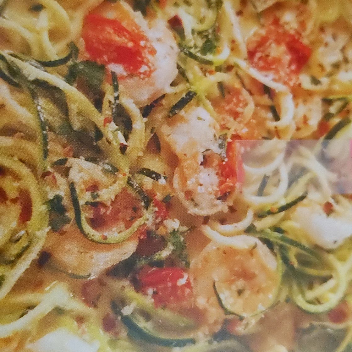 GARLICKY SHRIMP ZUCCHINI PASTA