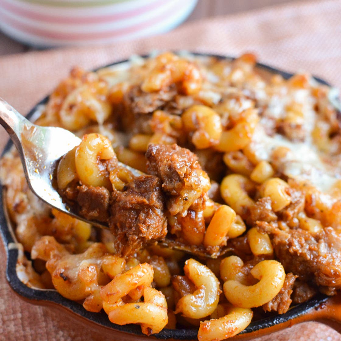 Pulled Pork Pasta Bake