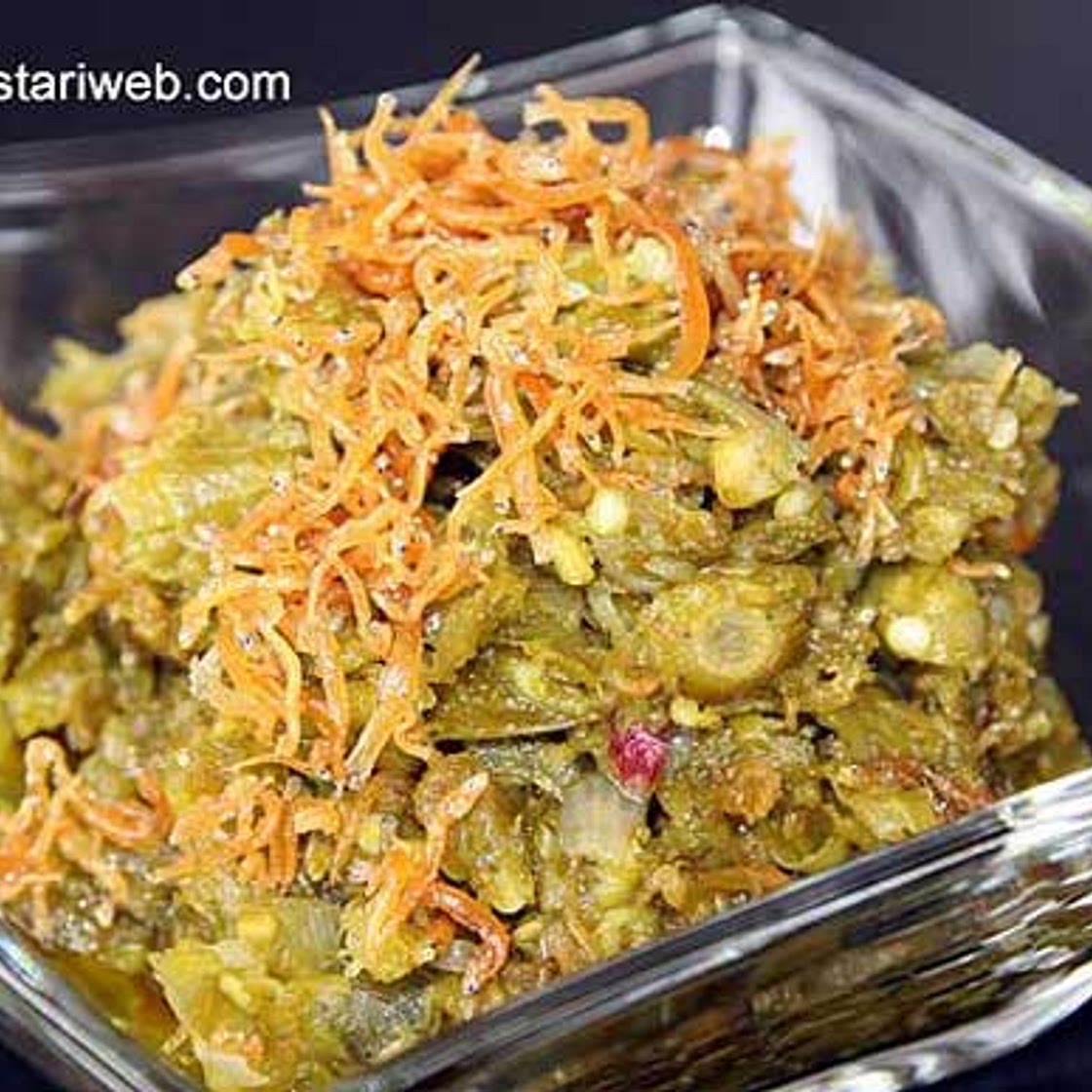 Green Chilli Sambal with baby Anchovies