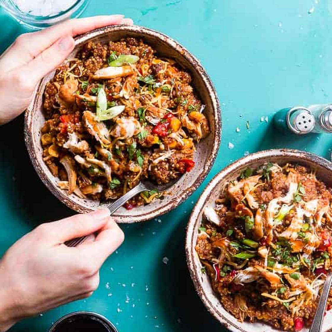 Healthy BBQ Chicken Quinoa Casserole
