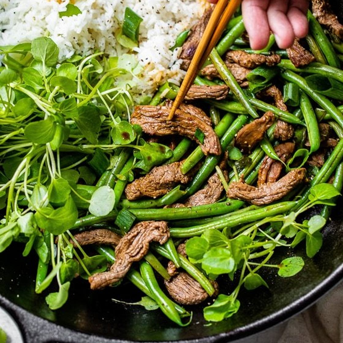 Beef Negimaki Stir Fry