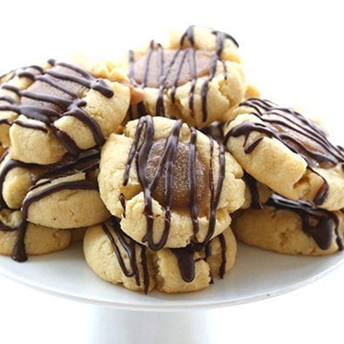 Twix Thumbprint Cookies