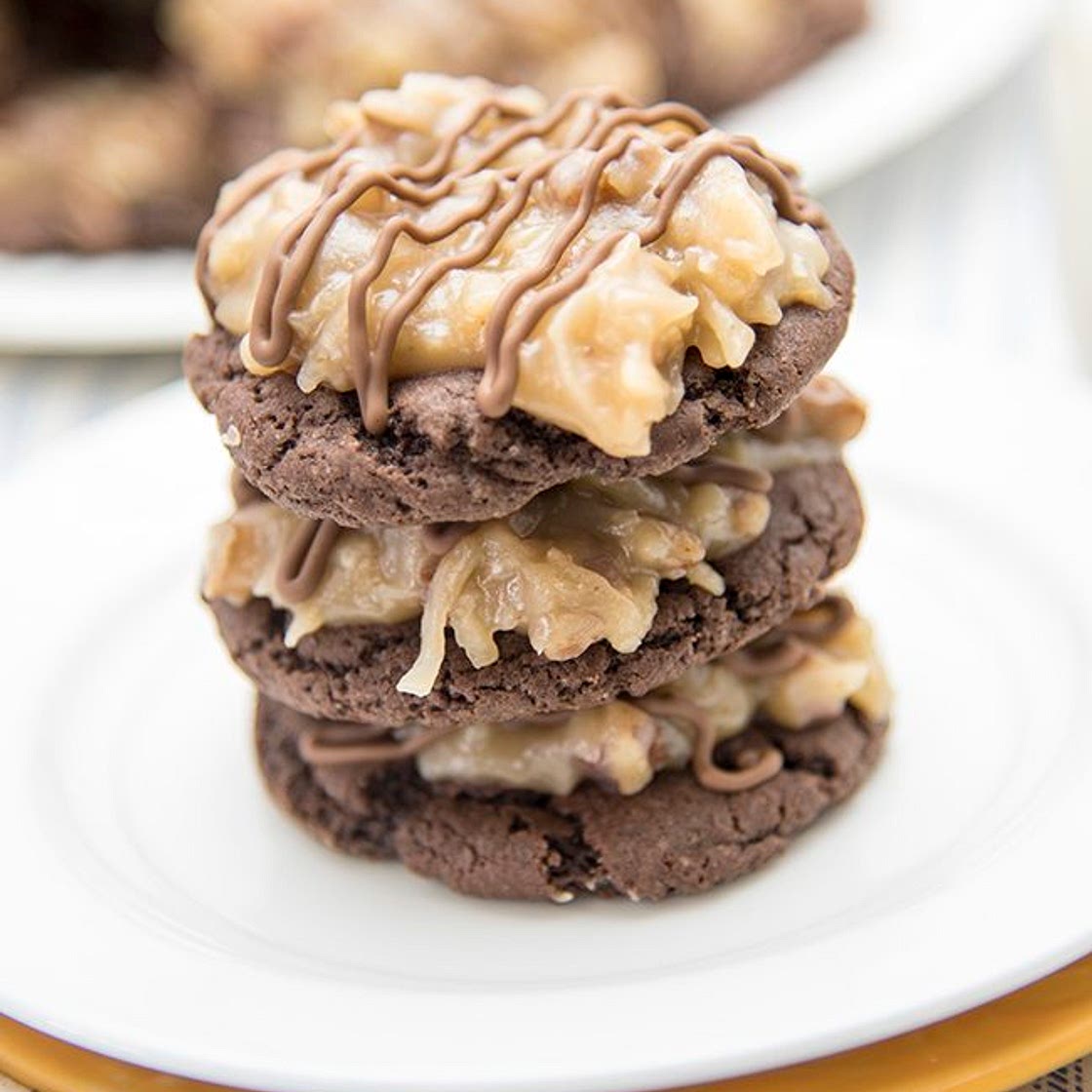 Crumbl-inspired German Chocolate Cake Cookies