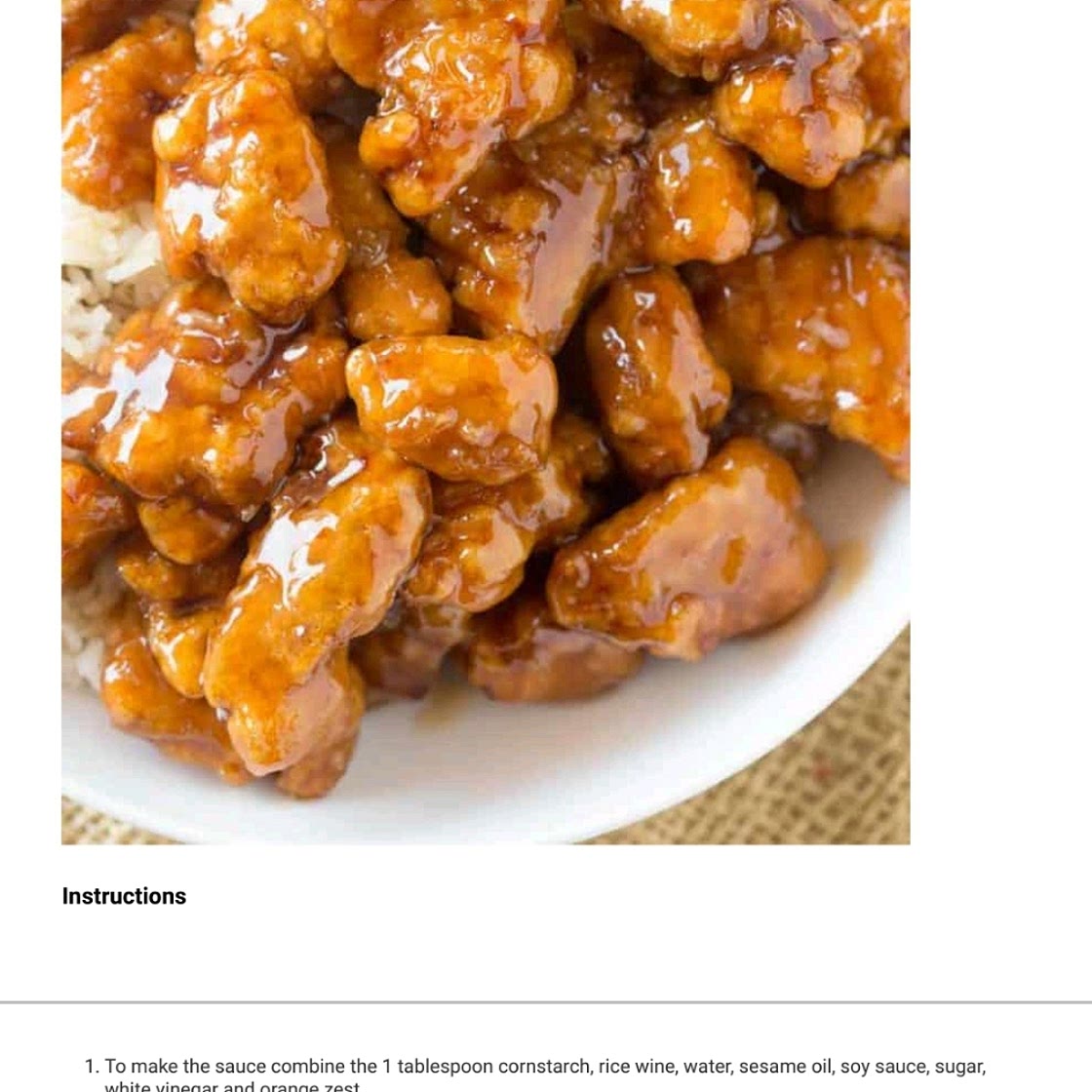 Panda Express Orange Chicken