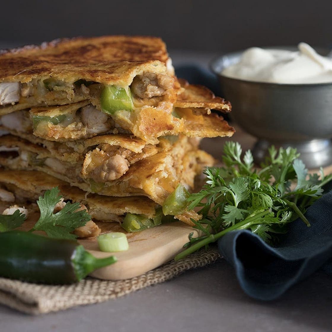 Low Carb Chicken Quesadillas