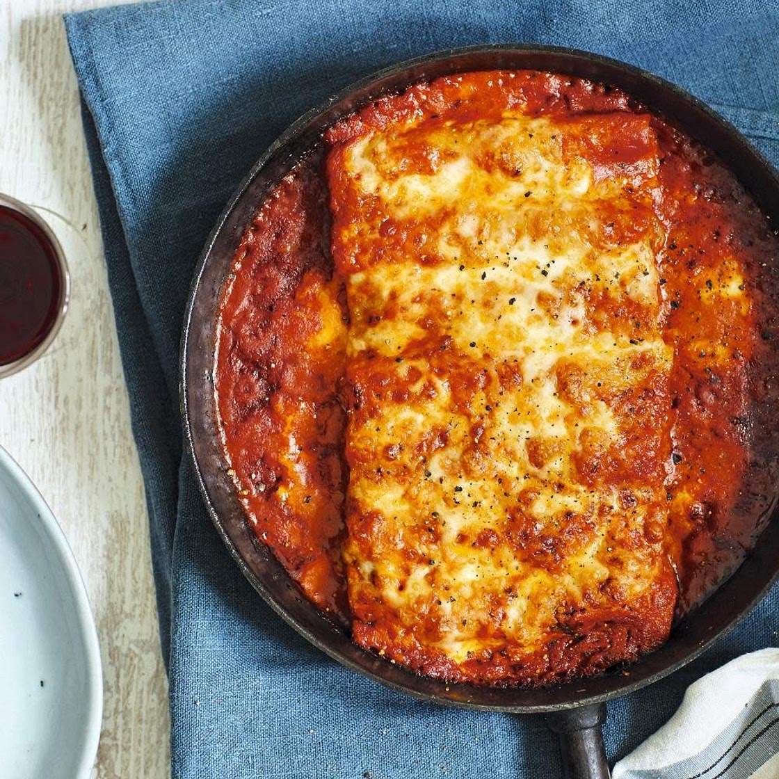 Cannelloni with sausage ragu and tomato sauce