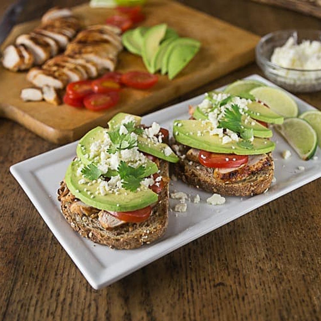 Avocado, Chicken, Tomato Sandwich