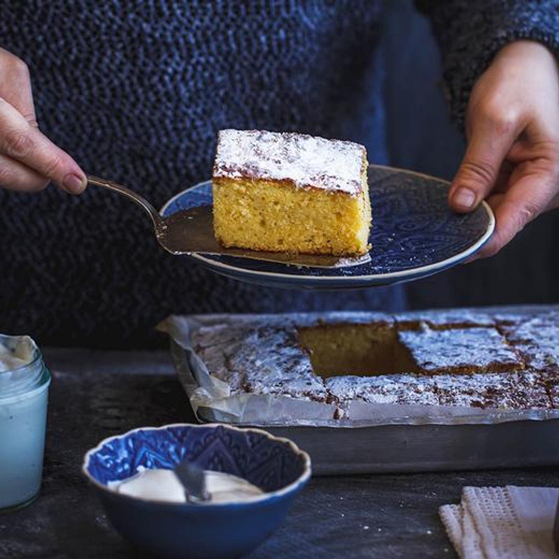 Egyptian corn cake with orange "Bsisa" | NEWSFOOD