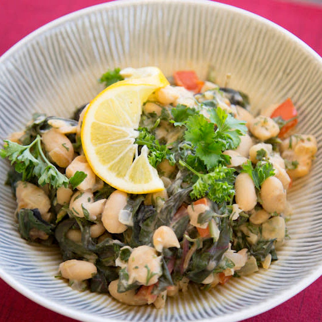 White Bean and Herb Scramble
