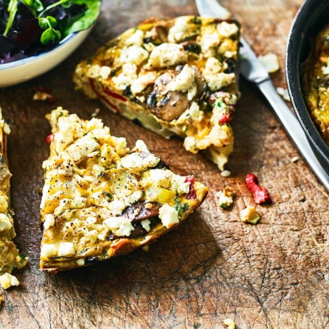 Roasted Pepper and Courgette Frittata