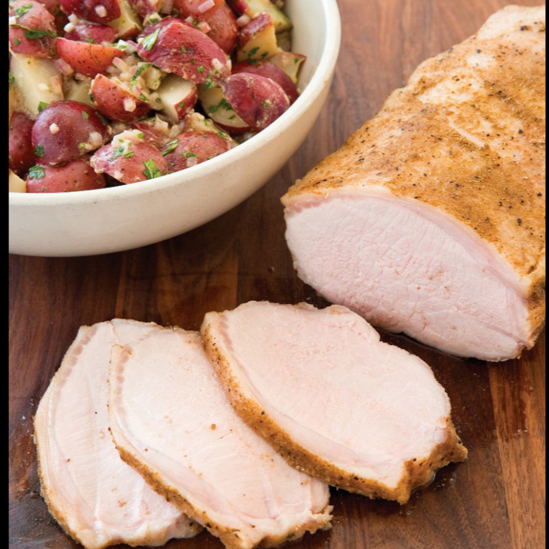 PORK LOIN WITH WARM DIJON POTATO SALAD