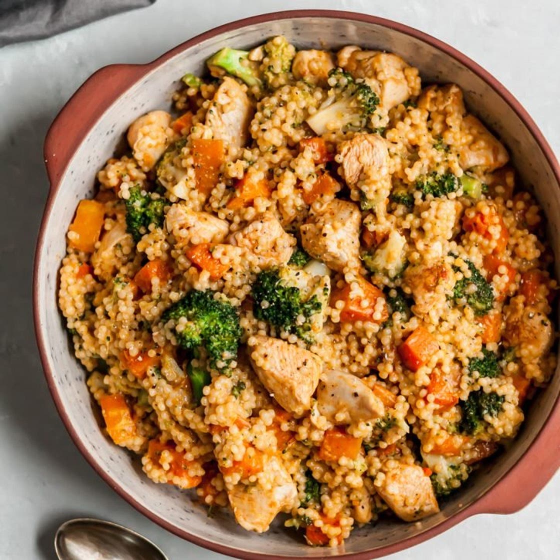 Butternut Squash Broccoli Chicken Couscous
