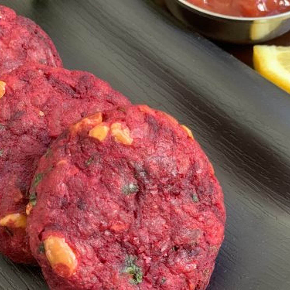 Beetroot Tikki|Beetroot Cutlet