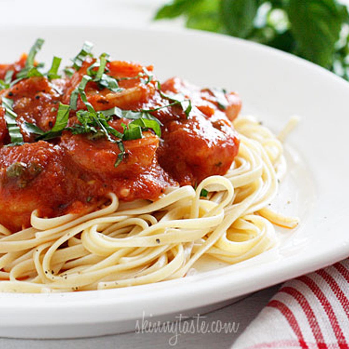 Linguini and Shrimp Fra Diavolo