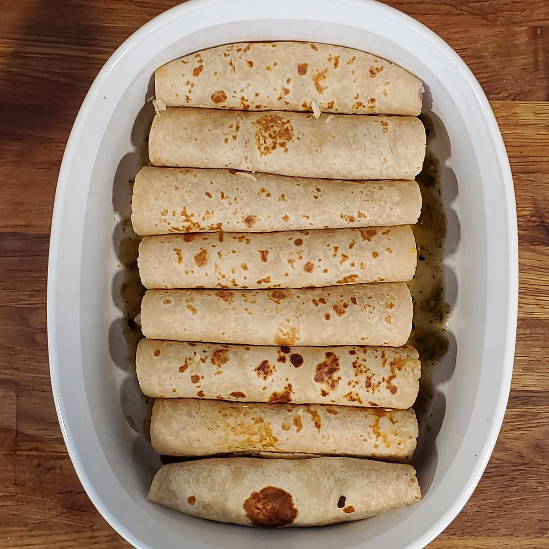 Tomatillo Chicken Enchiladas