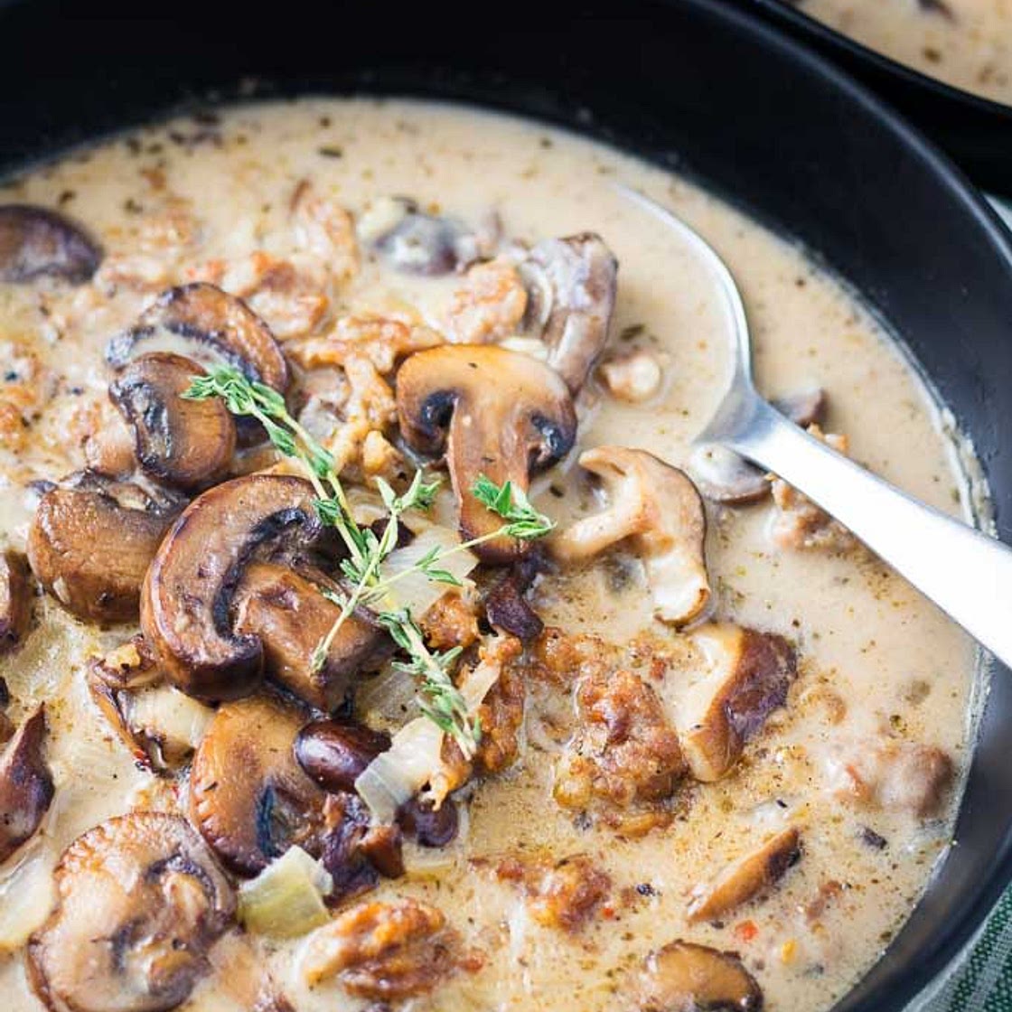MUSHROOM, FENNEL, AND ITALIAN SAUSAGE SOUP