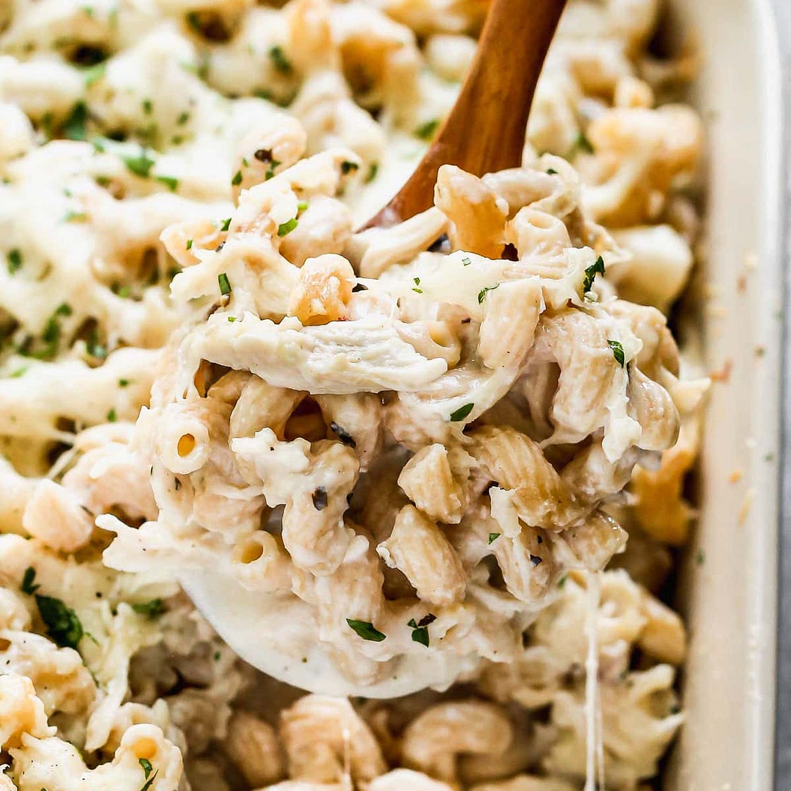 Chicken Alfredo Bake