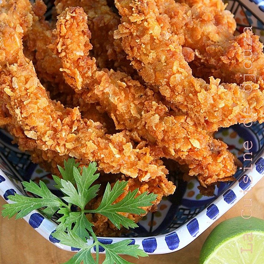 Aiguillettes de poulet tandoori panées