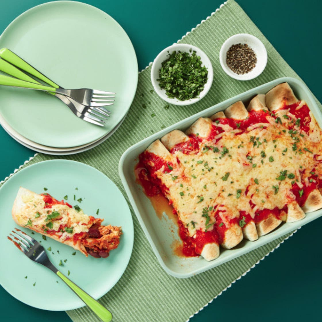Leftover chicken enchiladas