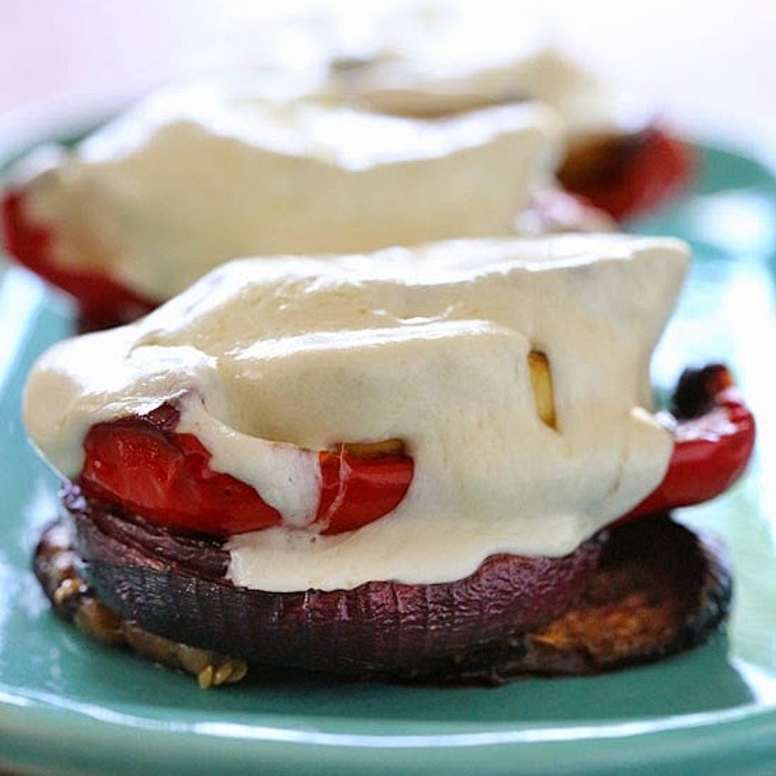 Grilled Veggie Towers with Mozzarella