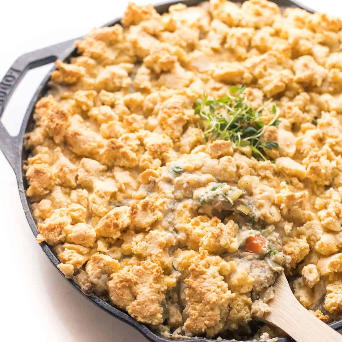 Keto Chicken Pot Pie Crumble
