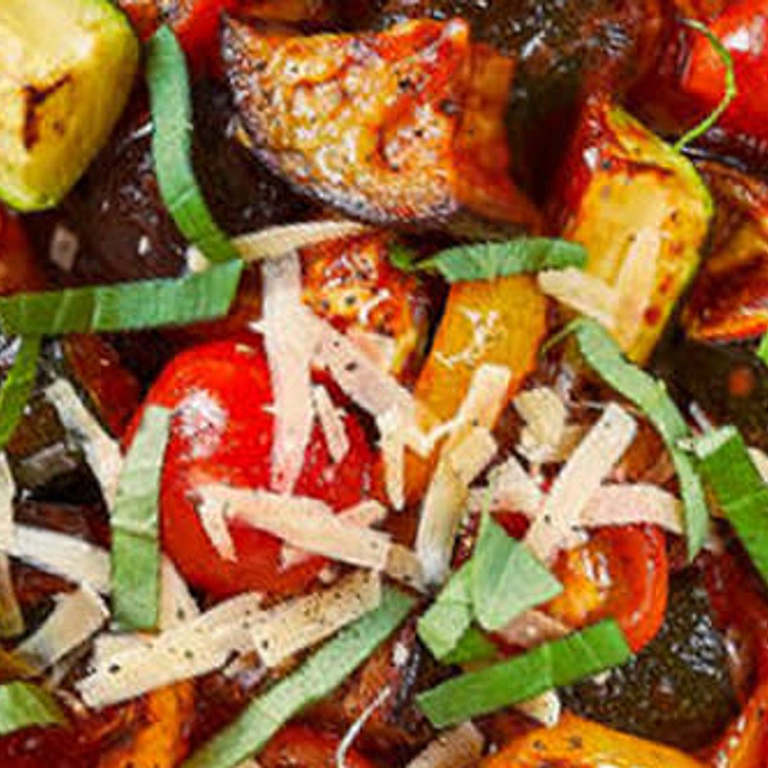 G - Cheesy Risotto With Ratatouille & Basil