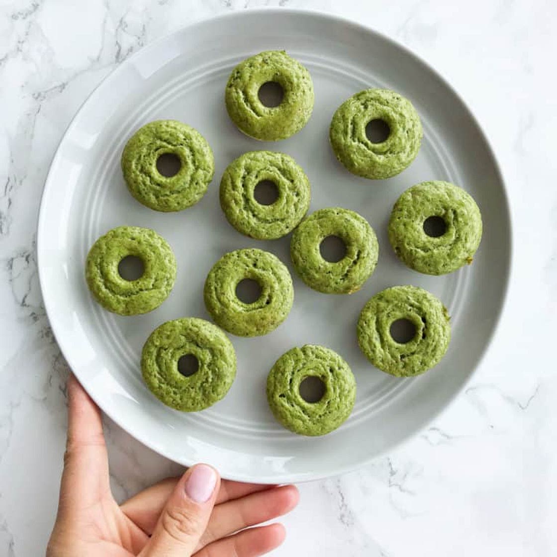 Spinach Banana and Oat Donuts