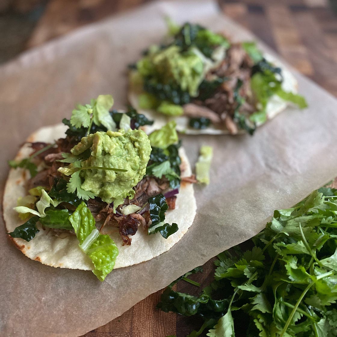 Marisa's Carnitas & Kale Salad — Kelly LeVeque