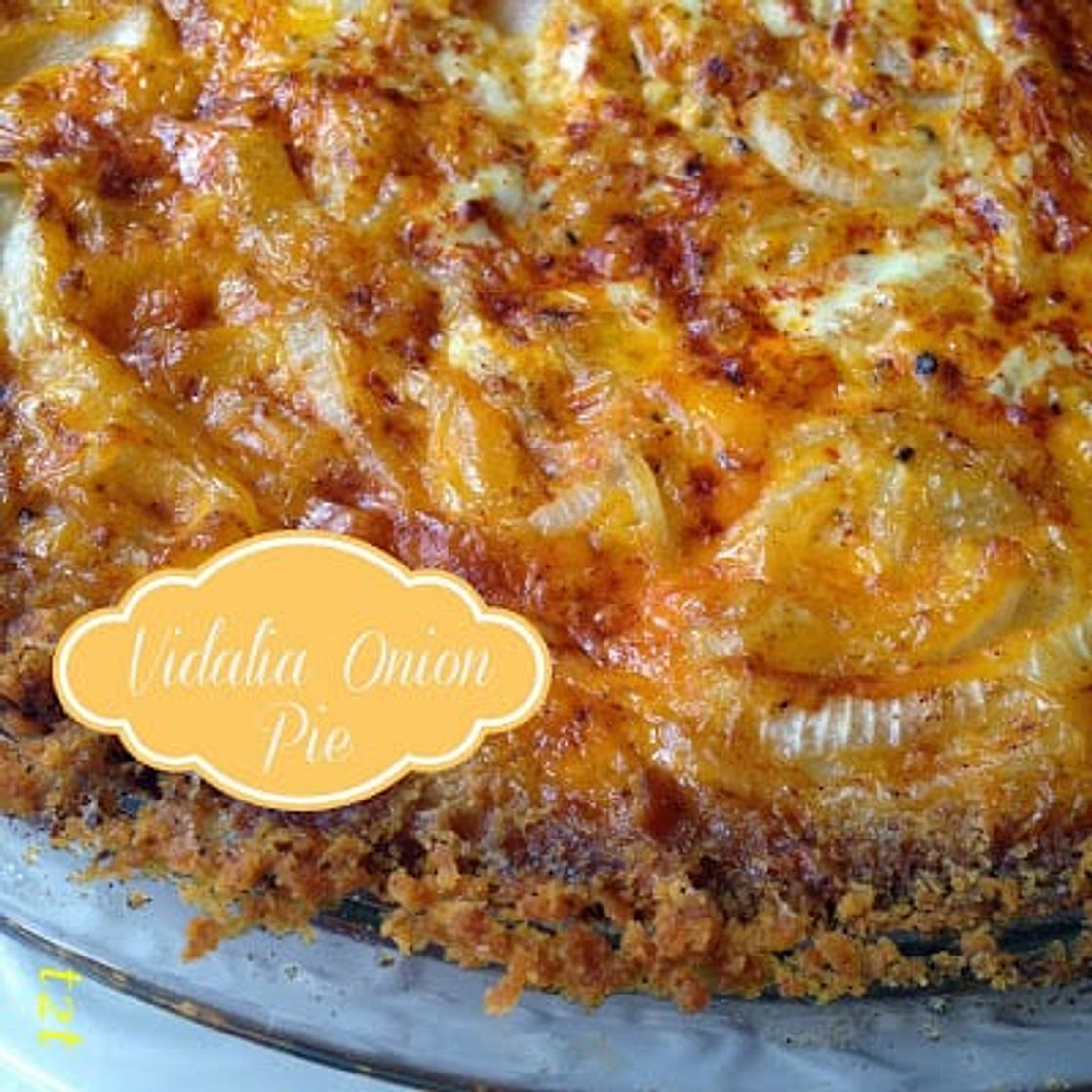 Cheddar and Ritz Cracker Vidalia Onion Pie