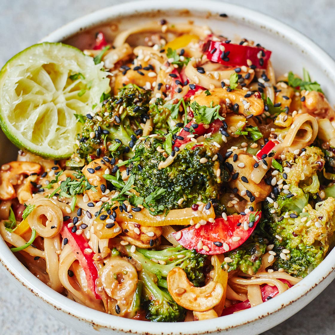 Sesame & broccoli noodle salad
