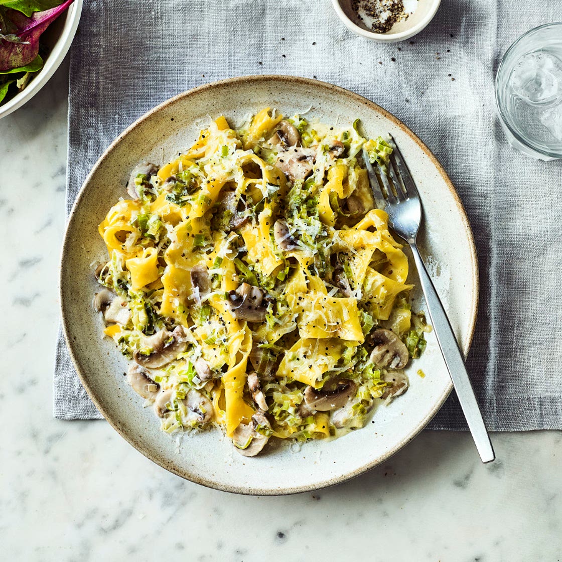 Creamy Leek and Mushroom Pasta